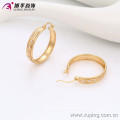 29583 Xuping Fashion Big Hoop Earring, 18K Gold Plated Diamond Earring